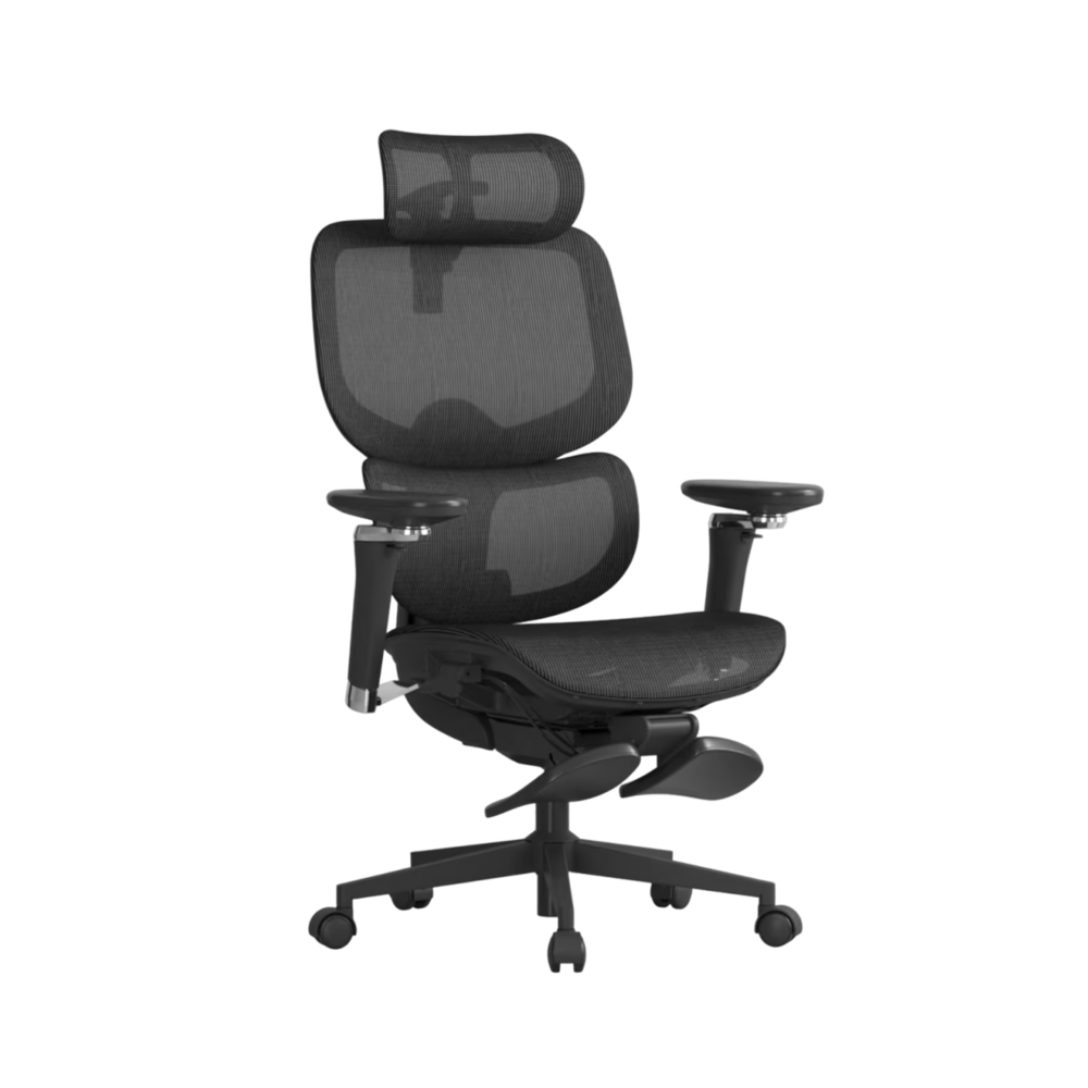 Pro Ergonomic Office Chair with Footrest and Adaptive Lumbar Support_4Dock